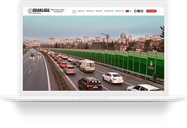 usk noise barrier wordpress web site tasarimi